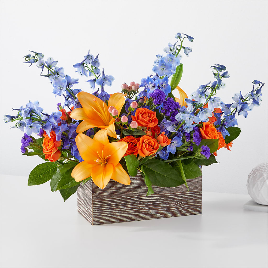 Radiant Citrus Box Bouquet – Flowers Y Detallitos Analy, Durham NC