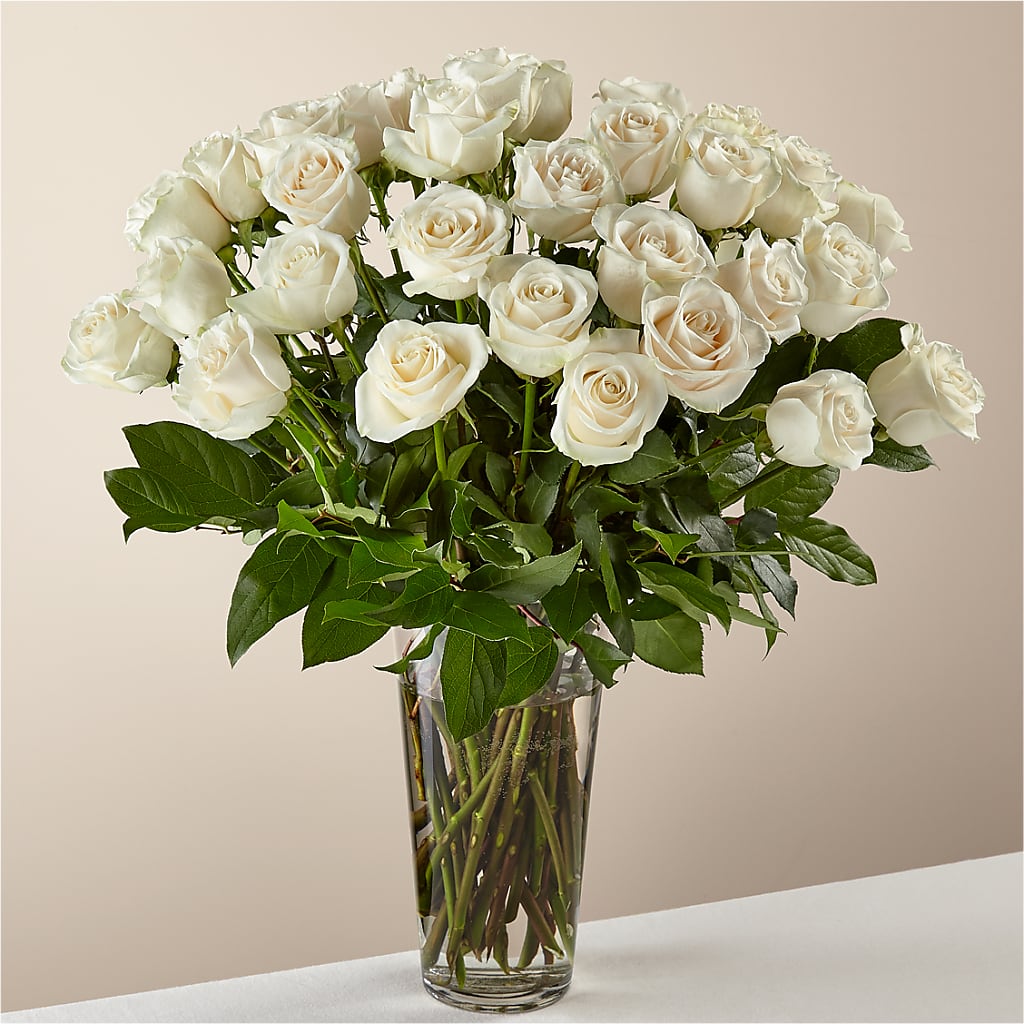 Long Stem White Rose Bouquet – Flowers Y Detallitos Analy, Durham NC