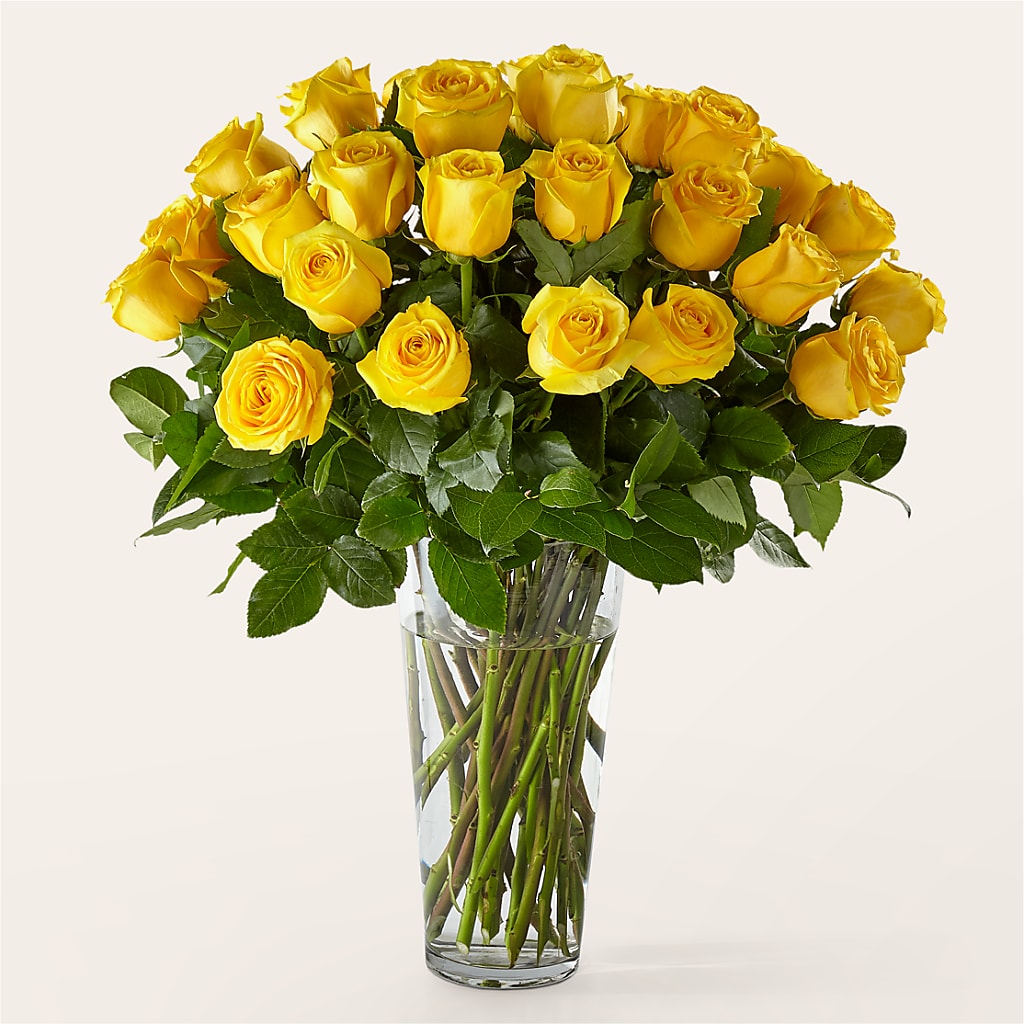 Long Stem Yellow Rose Bouquet – Flowers Y Detallitos Analy, Durham NC