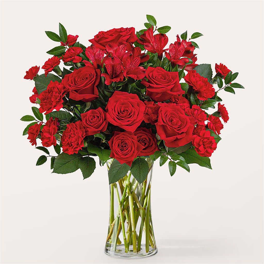 Brilliant Ruby Bouquet – Flowers Y Detallitos Analy, Durham NC