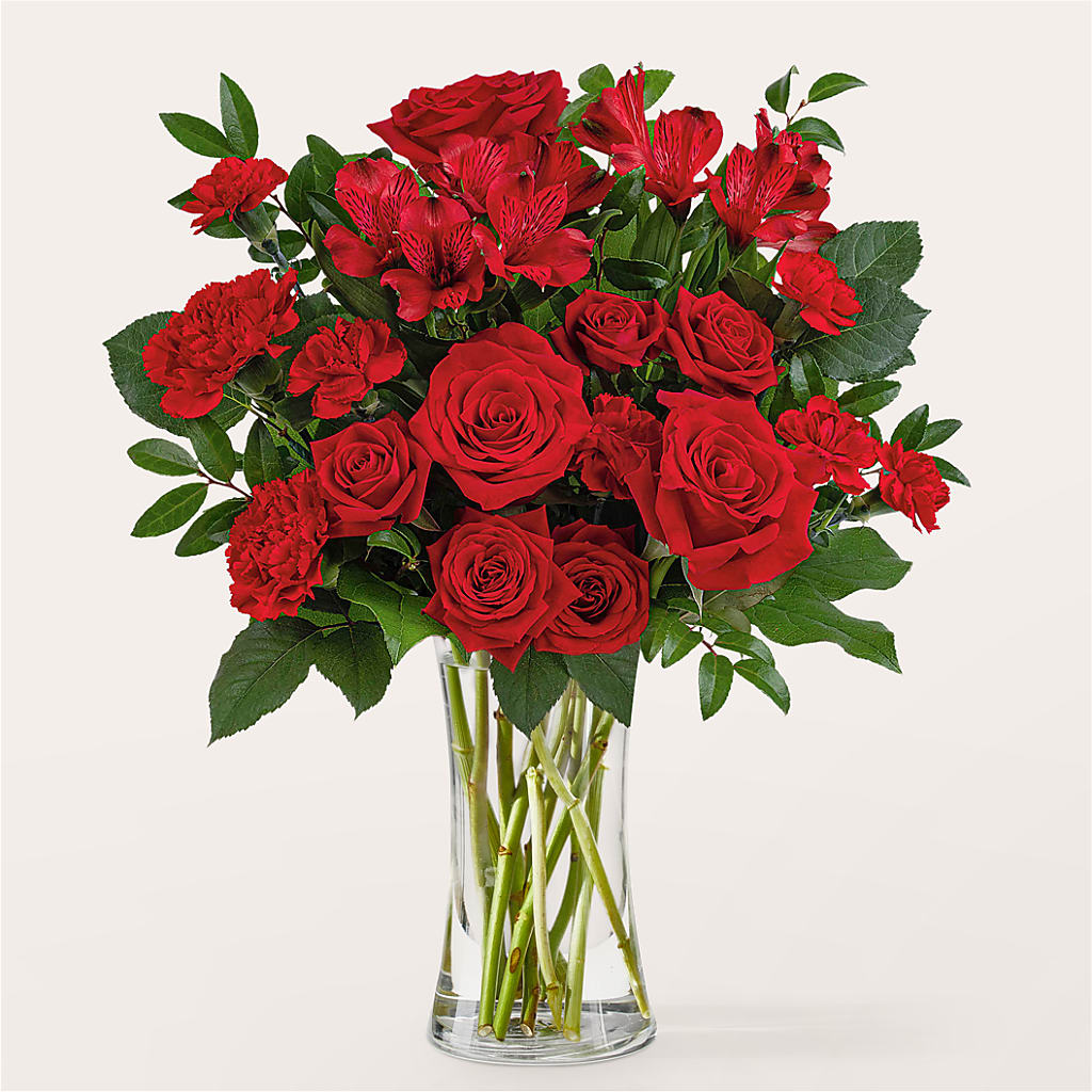 Brilliant Ruby Bouquet – Flowers Y Detallitos Analy, Durham NC