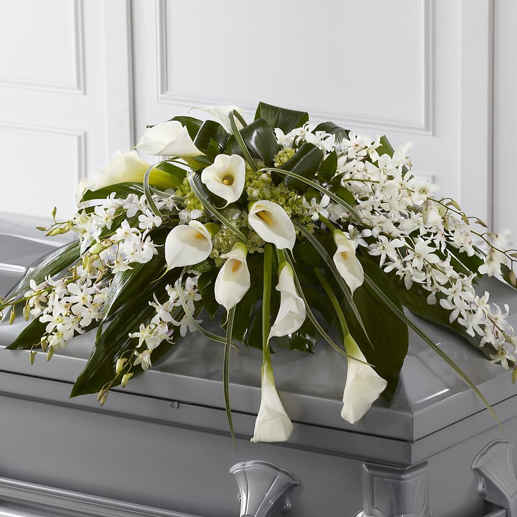 Angel Wings Casket Spray – Flowers Y Detallitos Analy, Durham NC