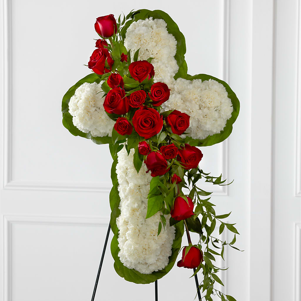Floral Cross Easel – Flowers Y Detallitos Analy, Durham NC