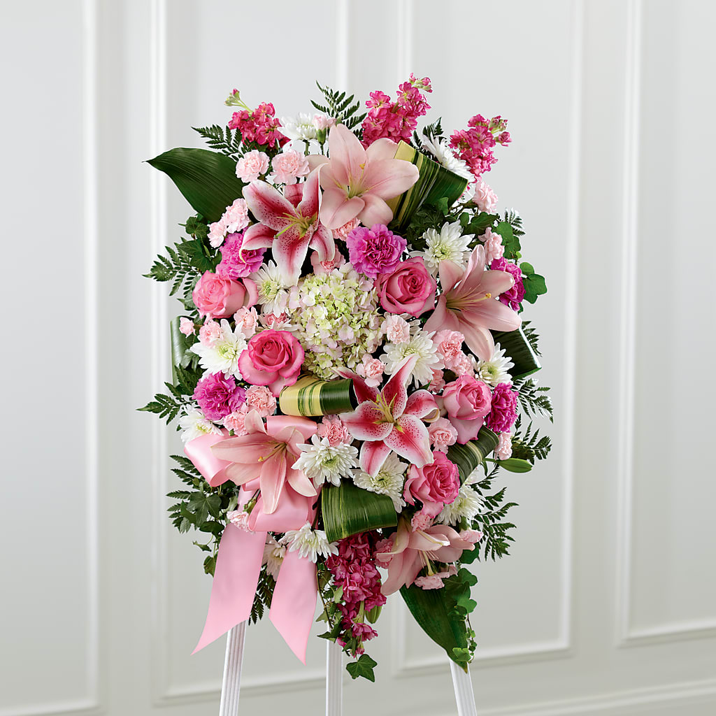 Comforting Standing Spray – Flowers Y Detallitos Analy, Durham NC
