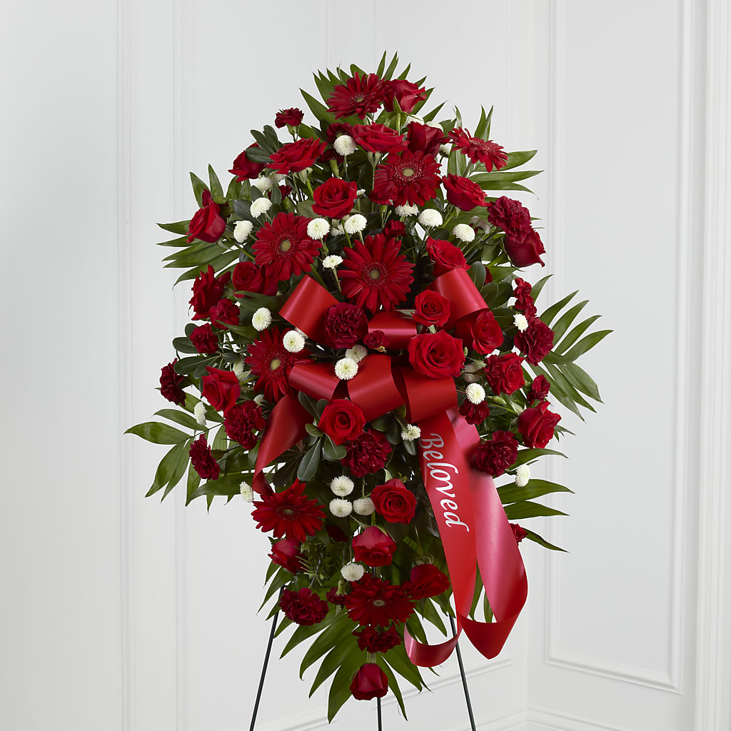Treasured Memories Standing Spray – Flowers Y Detallitos Analy, Durham NC