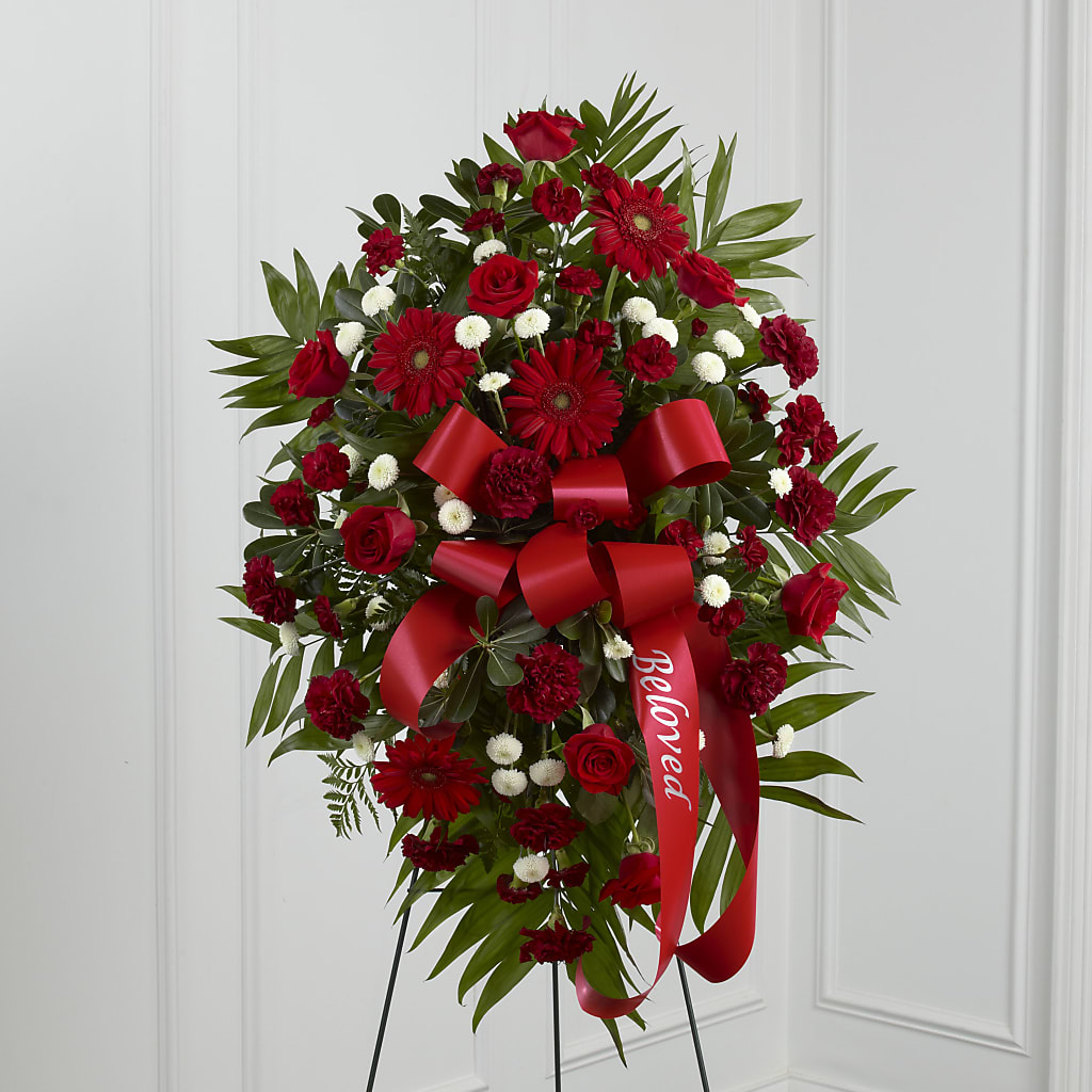 Treasured Memories Standing Spray – Flowers Y Detallitos Analy, Durham NC