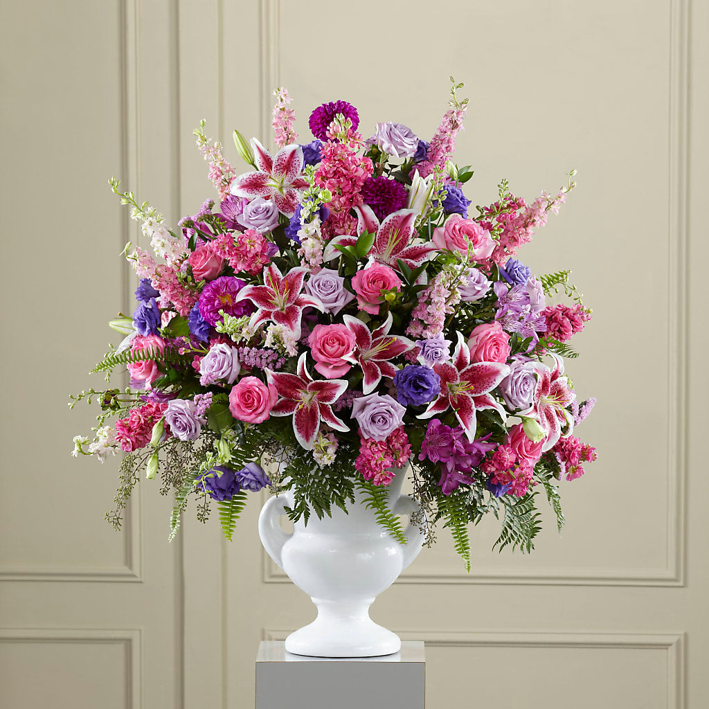 Peaceful Tribute Arrangement – Flowers Y Detallitos Analy, Durham NC
