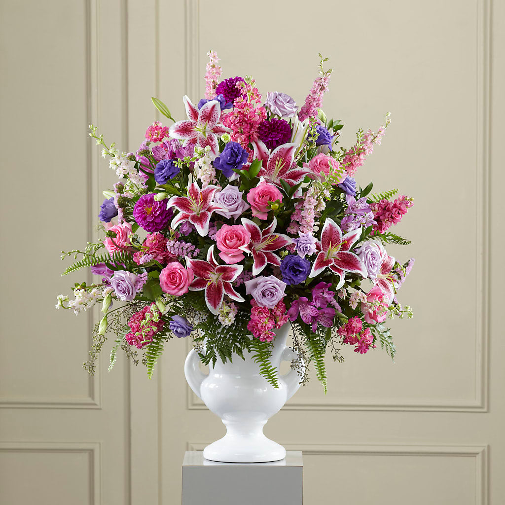 Peaceful Tribute Arrangement – Flowers Y Detallitos Analy, Durham NC