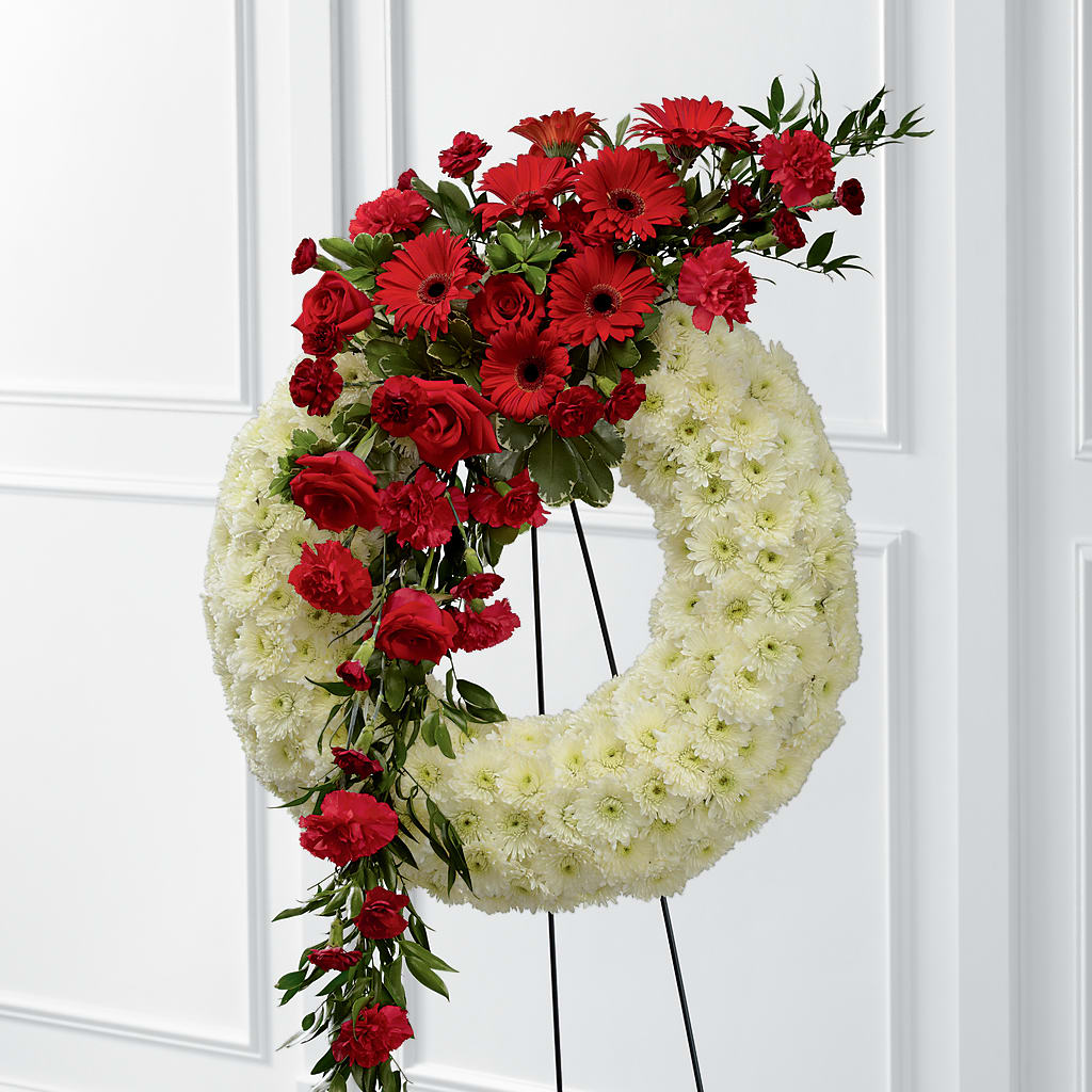 Graceful Tribute Wreath – Flowers Y Detallitos Analy, Durham NC