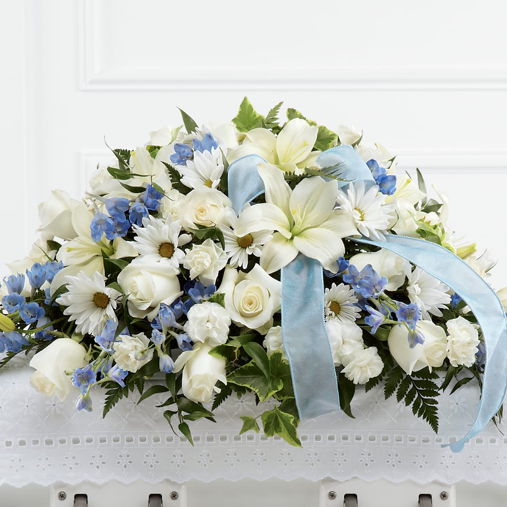 Tender Treasure Casket Spray – Flowers Y Detallitos Analy, Durham NC