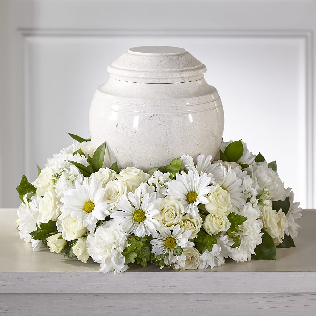 Ivory Gardens Cremation Adornment – Flowers Y Detallitos Analy, Durham NC