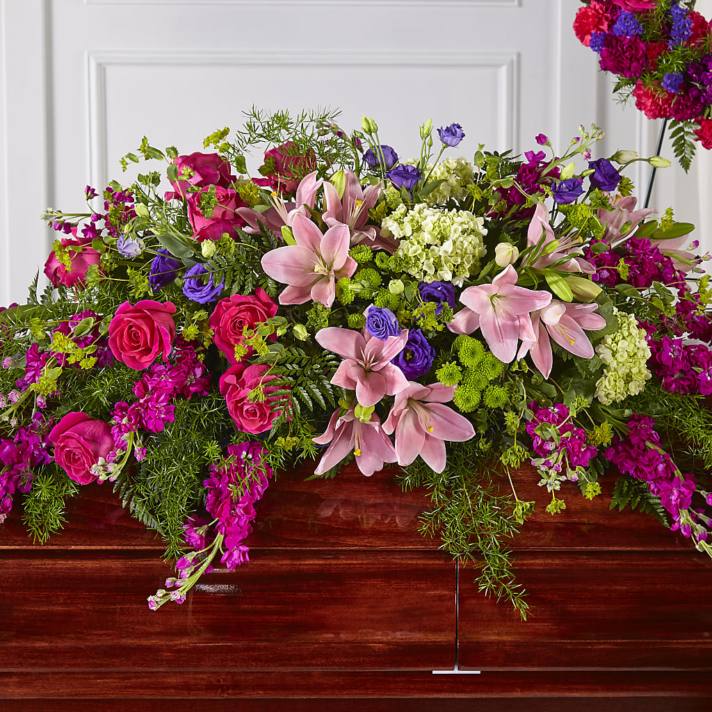 Radiant Tribute Casket Spray – Flowers Y Detallitos Analy, Durham NC