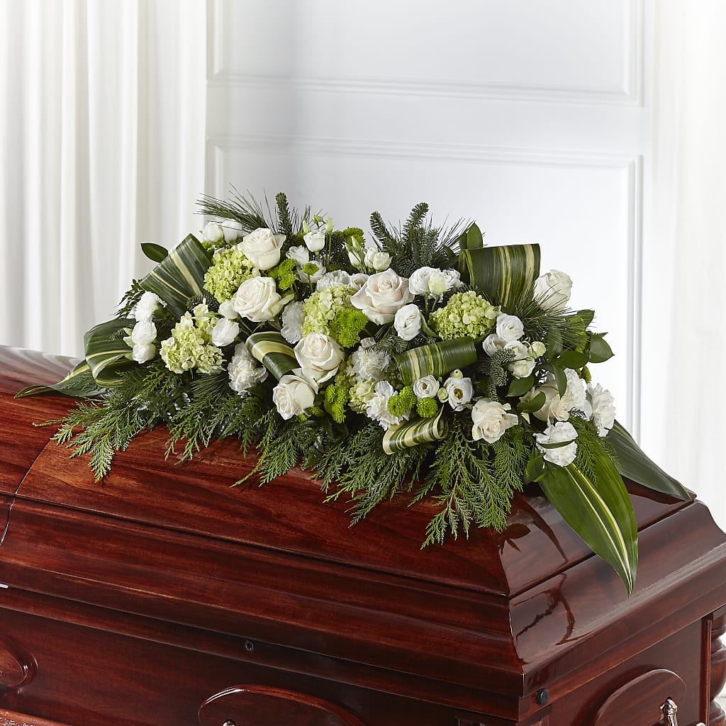Hopeful Gesture Casket Spray – Flowers Y Detallitos Analy, Durham NC