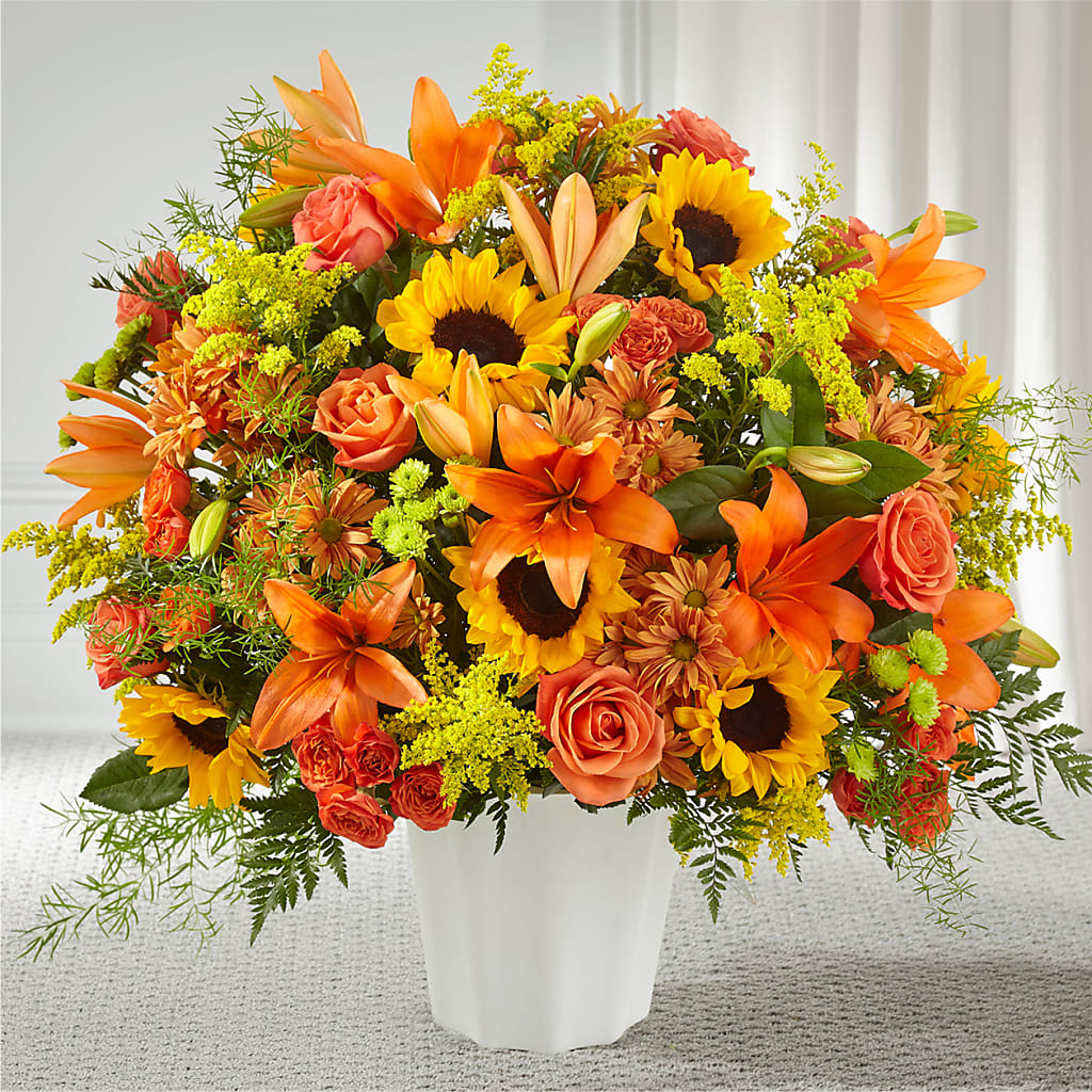 Harvest Thoughts Floor Basket – Flowers Y Detallitos Analy, Durham NC
