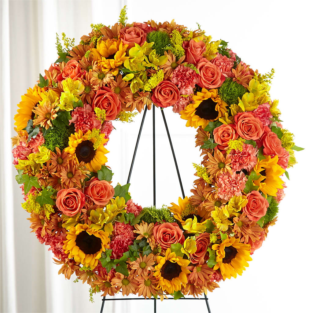 Autumnal Memories Wreath (Standard) – Flowers Y Detallitos Analy, Durham NC