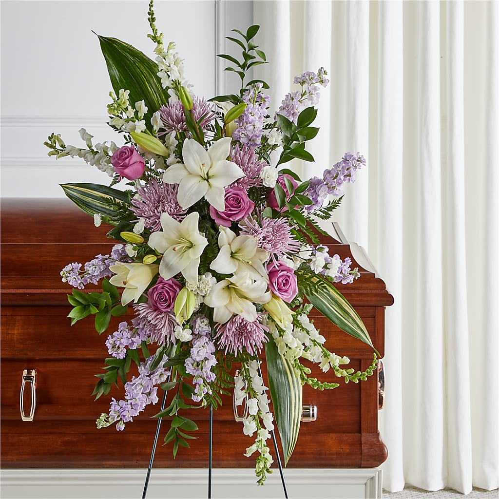 Grateful Hearts Standing Spray – Flowers Y Detallitos Analy, Durham NC