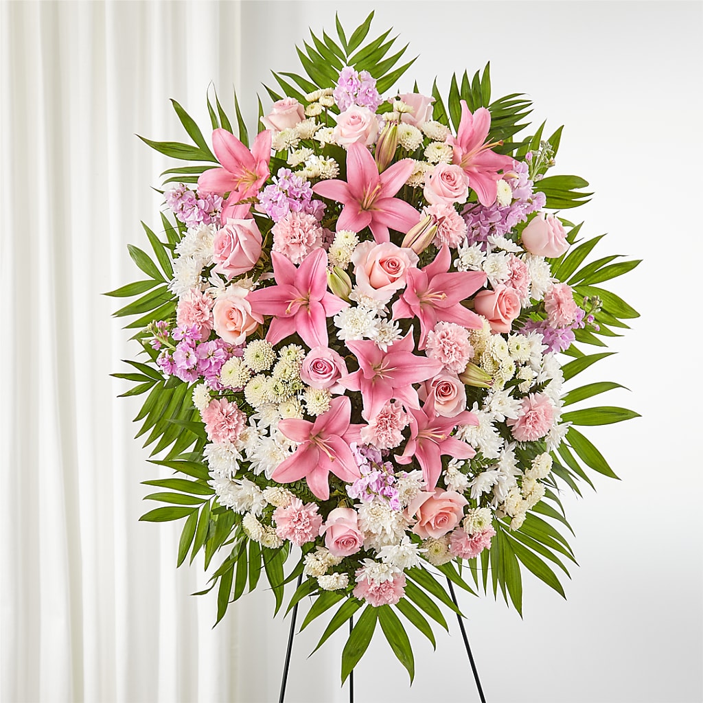 Offering Solace Standing Spray – Flowers Y Detallitos Analy, Durham NC