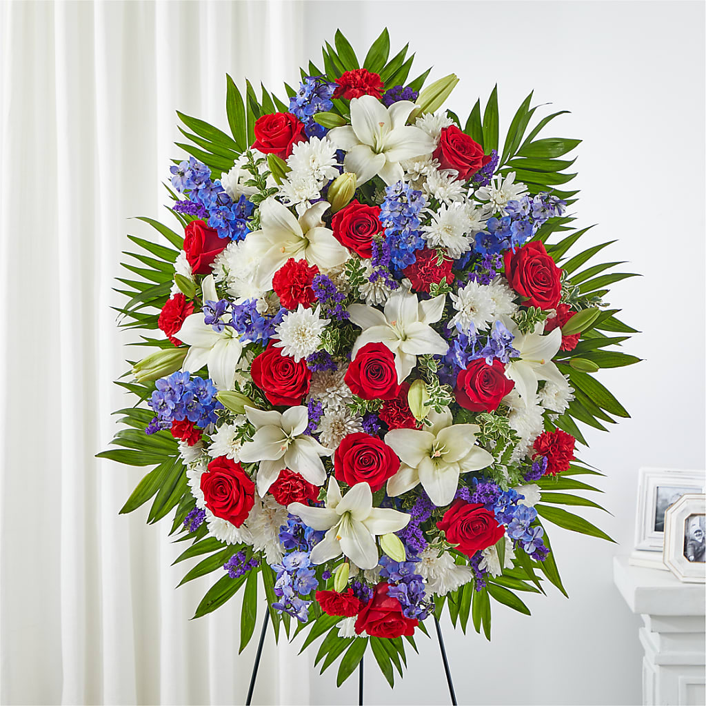 Cherished Service Standing Spray – Flowers Y Detallitos Analy, Durham NC
