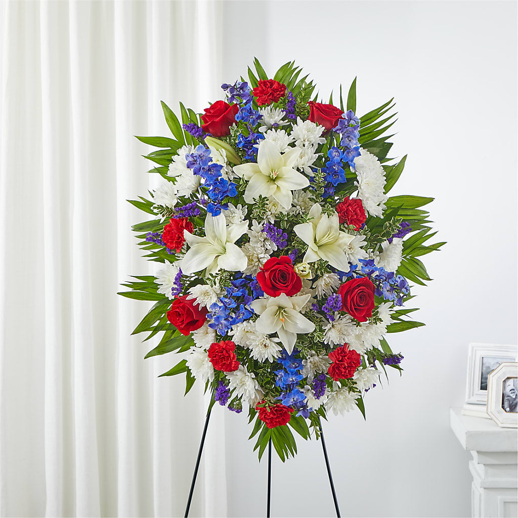 Cherished Service Standing Spray – Flowers Y Detallitos Analy, Durham NC