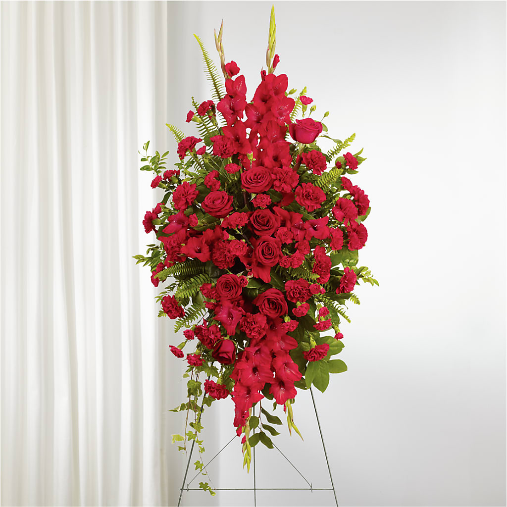 From the Heart Standing Spray – Flowers Y Detallitos Analy, Durham NC
