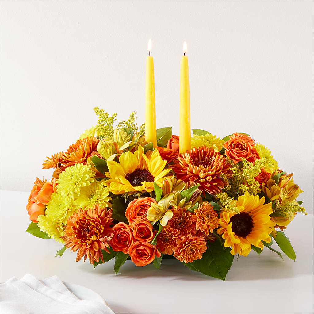 Autumn Harmony Centerpiece – Flowers Y Detallitos Analy, Durham NC