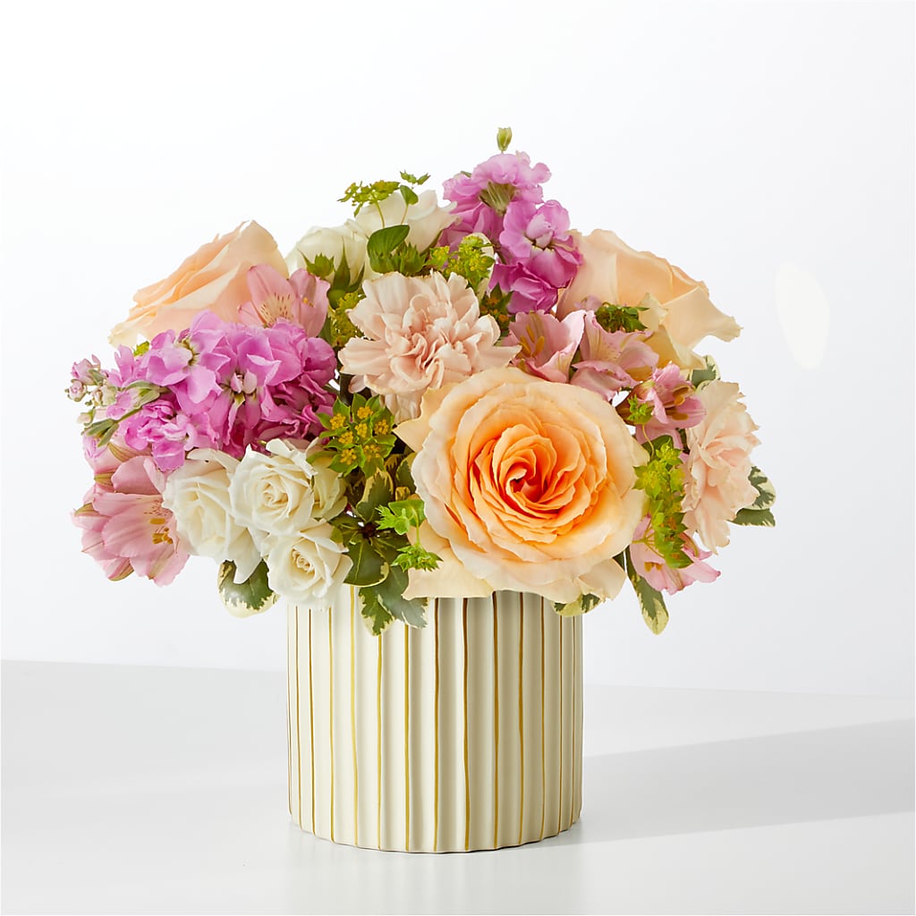 Paradise Bouquet with Ivory Vase – Flowers Y Detallitos Analy, Durham NC