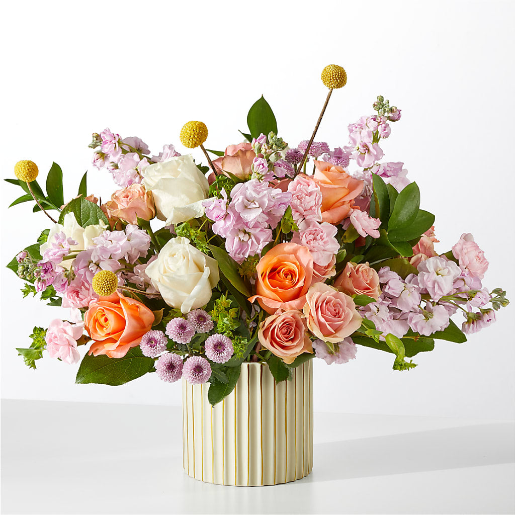 French Market Bouquet with Ivory Vase – Flowers Y Detallitos Analy, Durham NC