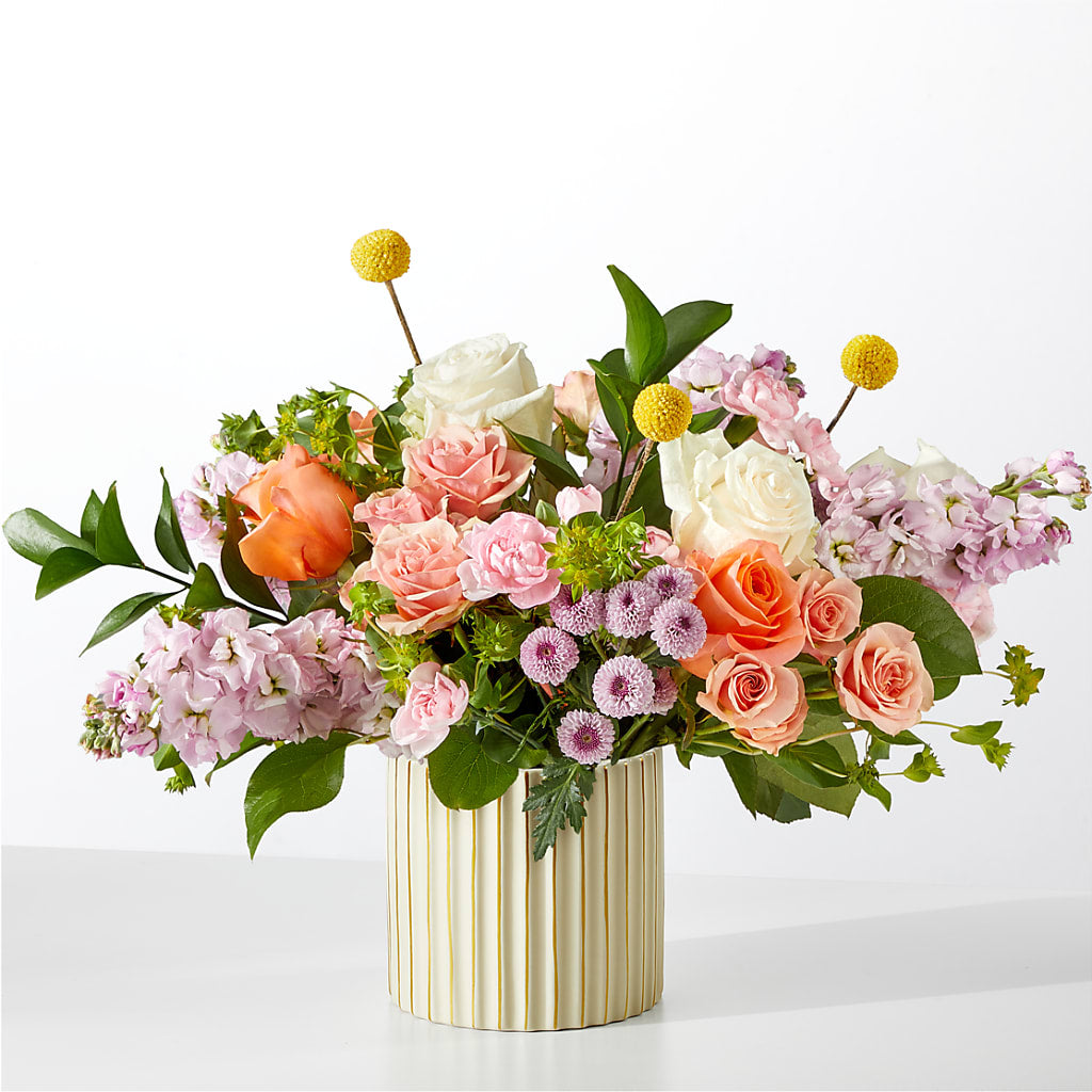 French Market Bouquet with Ivory Vase – Flowers Y Detallitos Analy, Durham NC