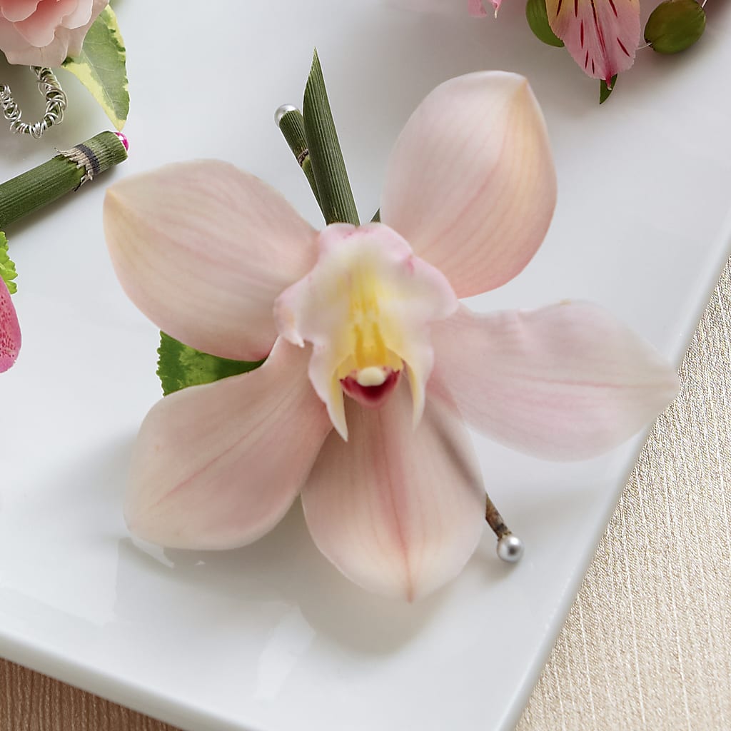 Pink Cymbidium Boutonniere – Flowers Y Detallitos Analy, Durham NC
