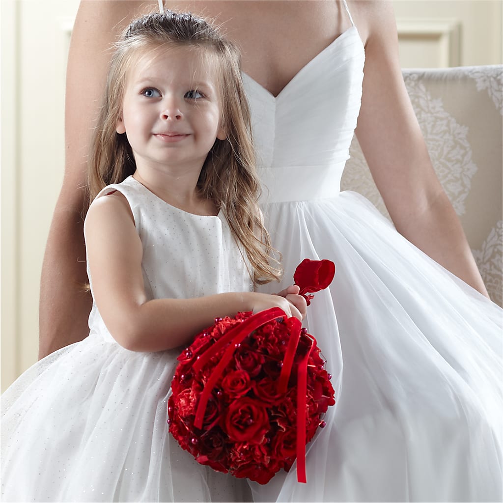 Pure at Heart Flower Girl Arrangement – Flowers Y Detallitos Analy, Durham NC