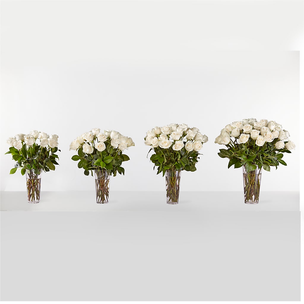 Long Stem White Rose Bouquet –  Flowers Y Detallitos Analy, Durham NC