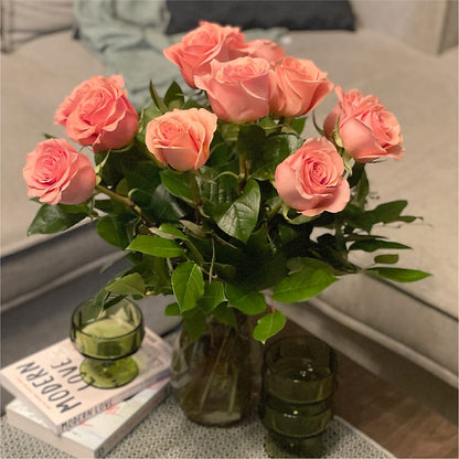 Long Stem Pink Rose Bouquet –  Flowers Y Detallitos Analy, Durham NC
