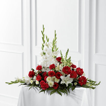 Crimson & White Arrangement –  Flowers Y Detallitos Analy, Durham NC
