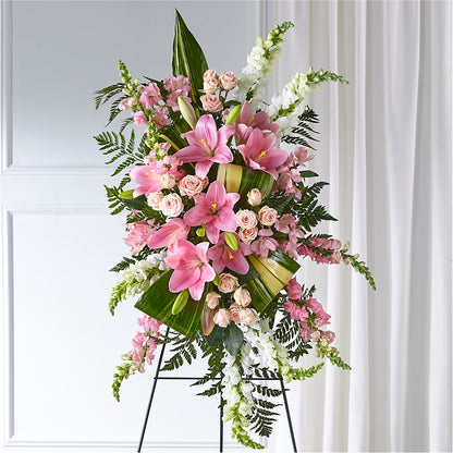 Elegant Embrace Standing Spray –  Flowers Y Detallitos Analy, Durham NC